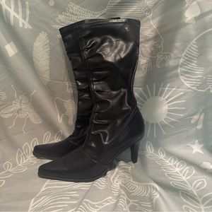 Franco Sarto Vintage Black Heeled Boots